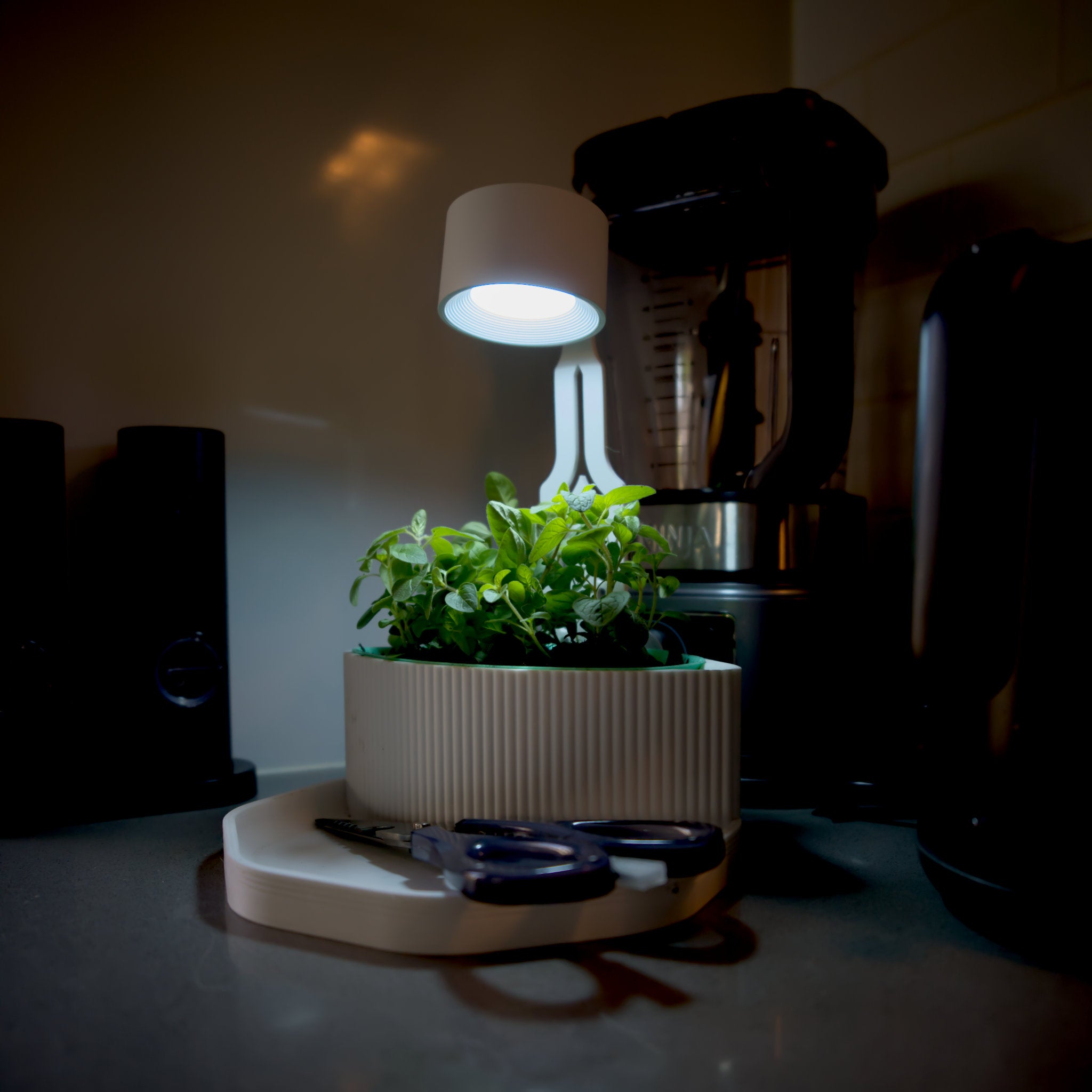 Modern Indoor Planter with LED Light.