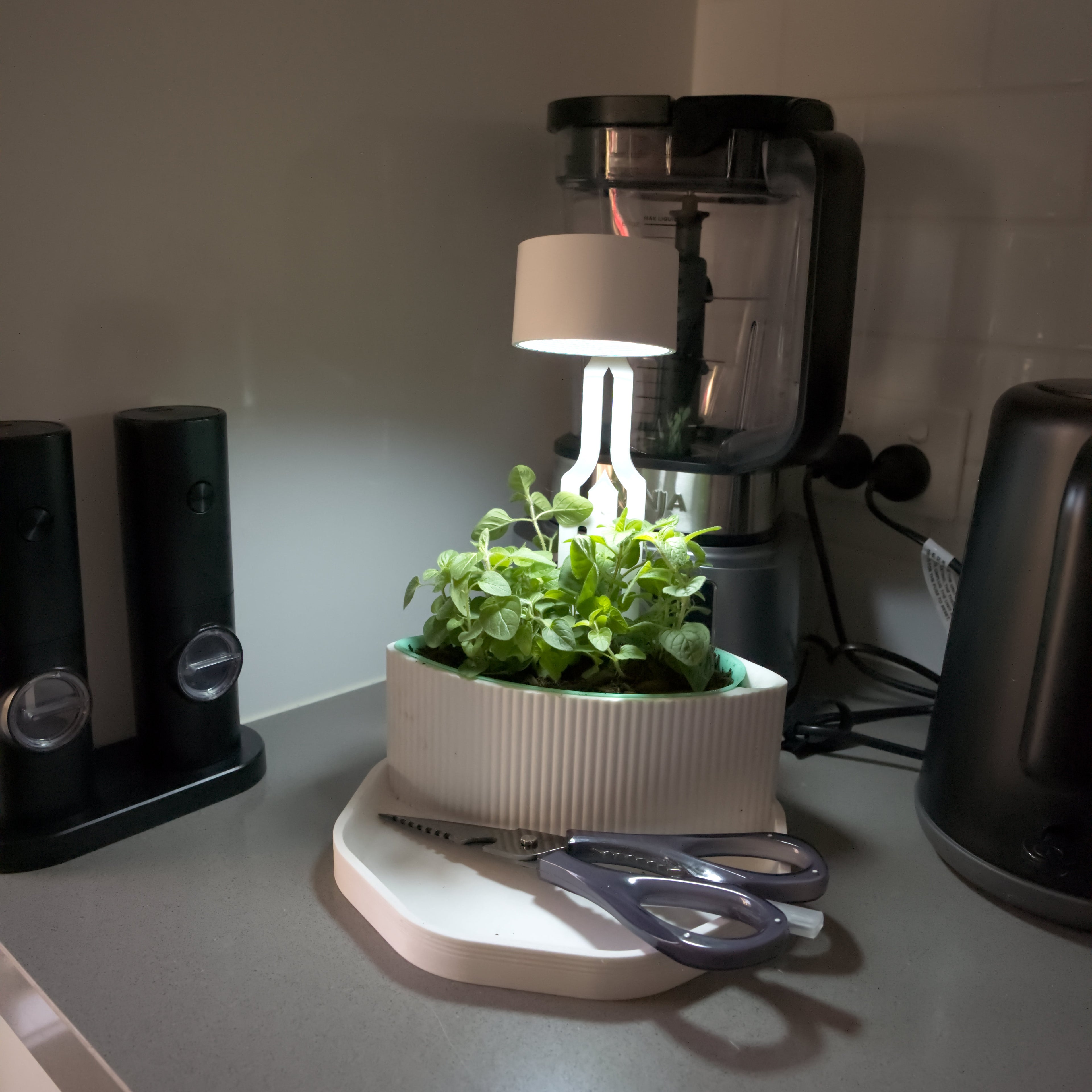 Modern Indoor Planter with LED Light.